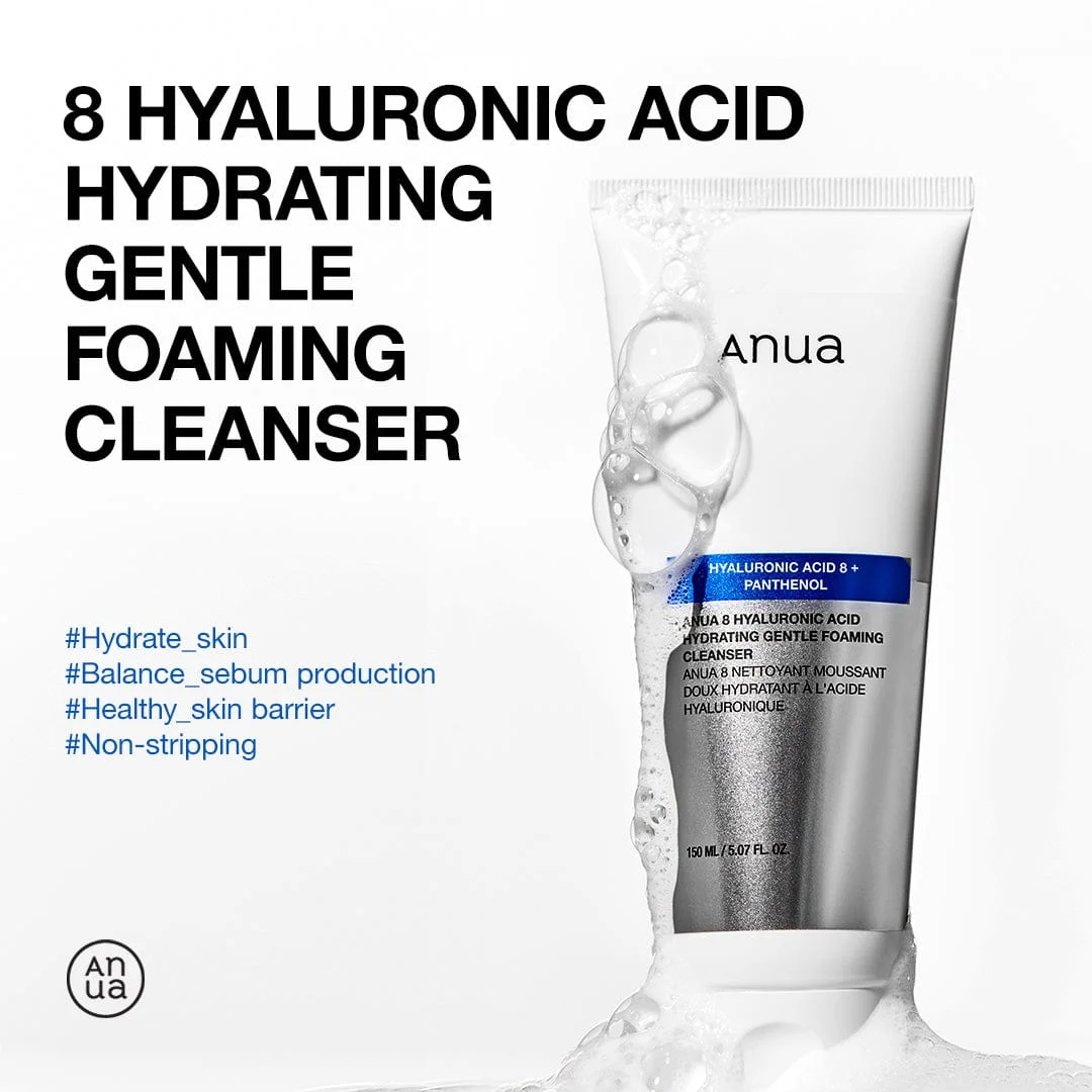 Anua 8 Hyaluronic Acid Hydrating Gentle Foaming Cleanser 150 ml