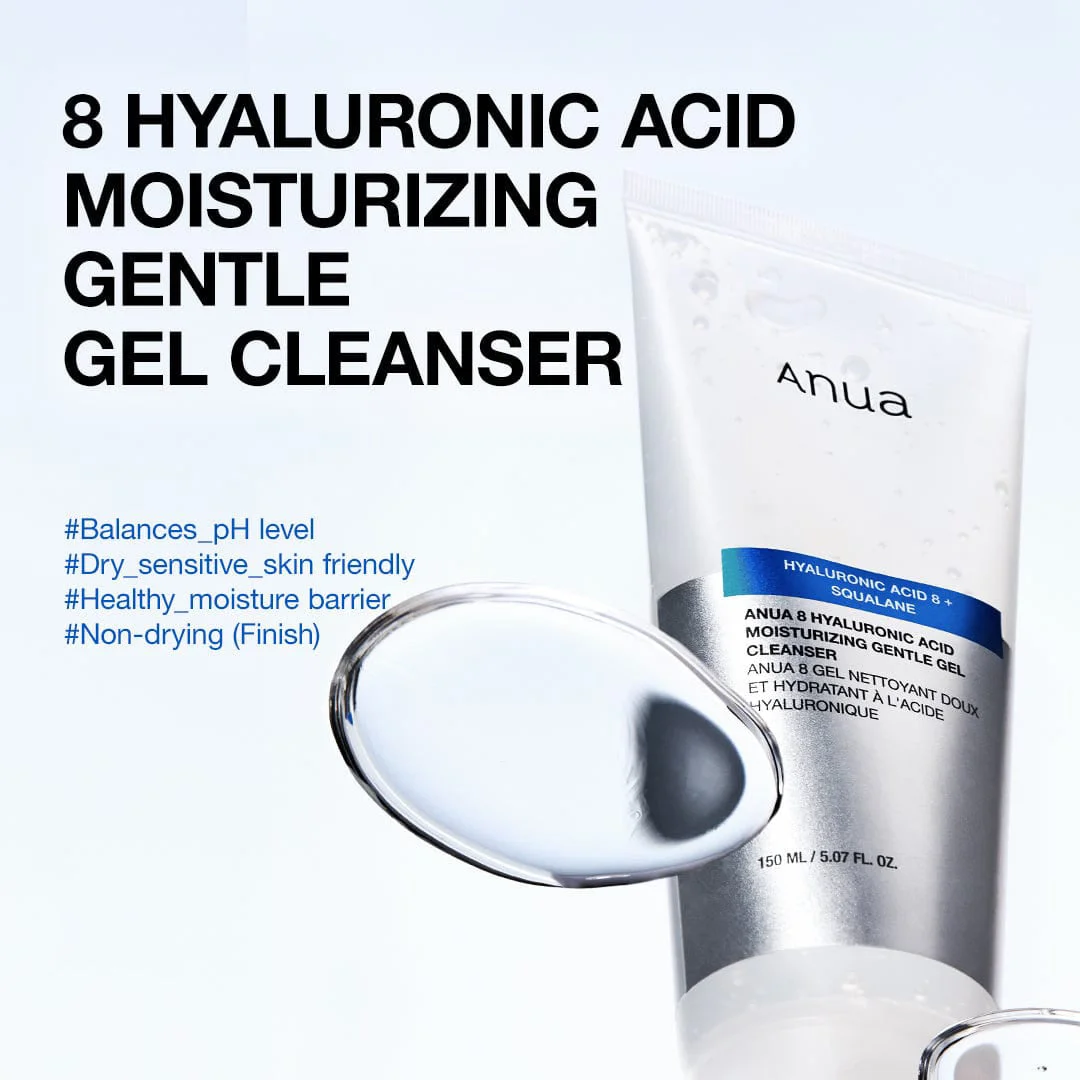 Anua 8 Hyaluronic Acid Moisturizing Gentle Gel Cleanser 150 ml