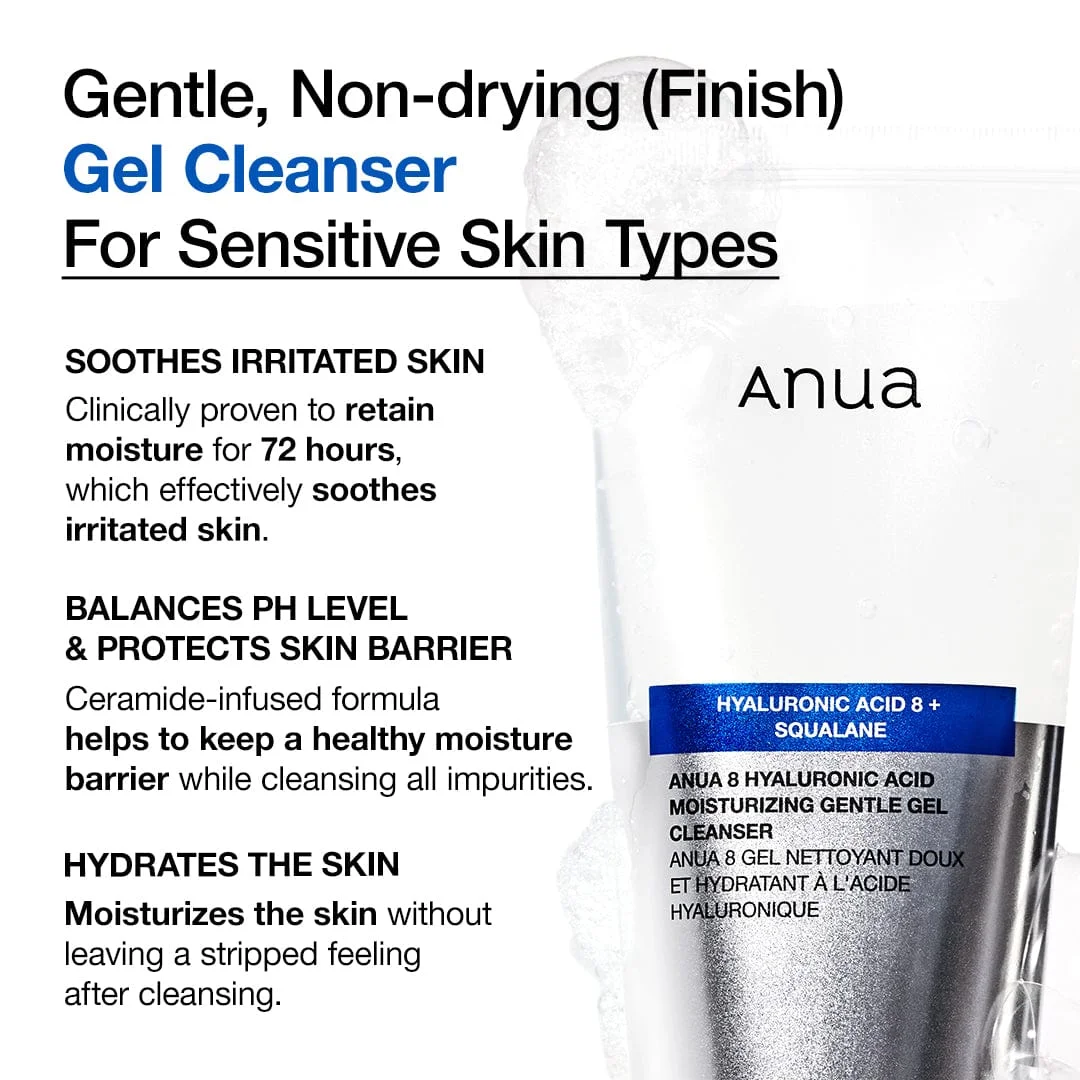 Anua 8 Hyaluronic Acid Moisturizing Gentle Gel Cleanser 150 ml