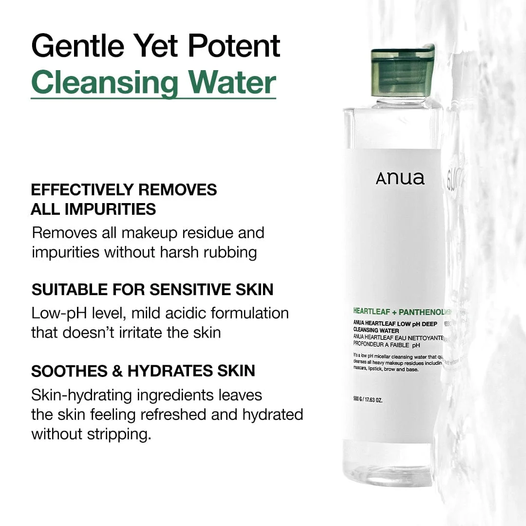 Anua Heartleaf Low pH Deep Cleansing Water 500 ml