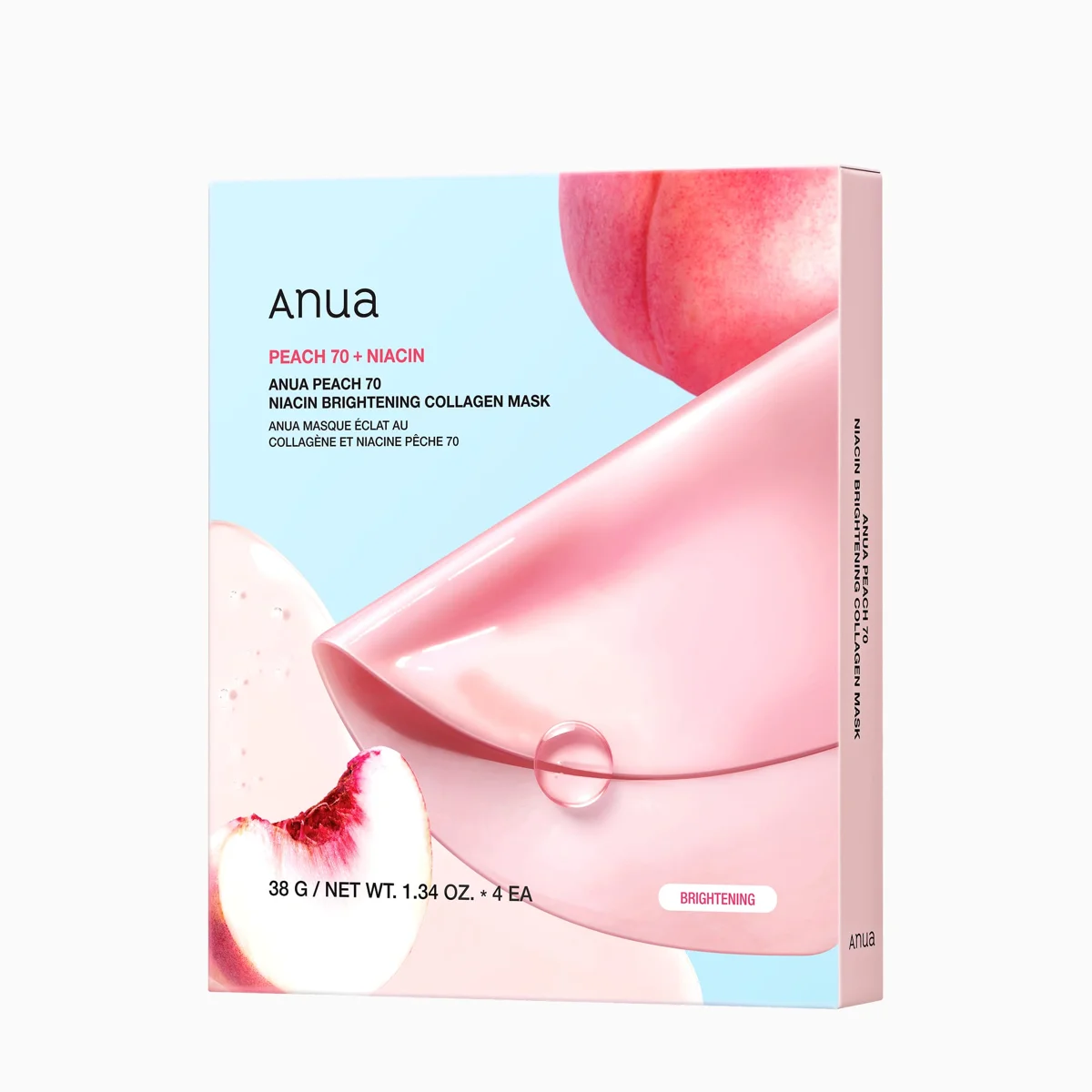 Anua Peach 70 Niacin Brightening Collagen Mask 4 pcs