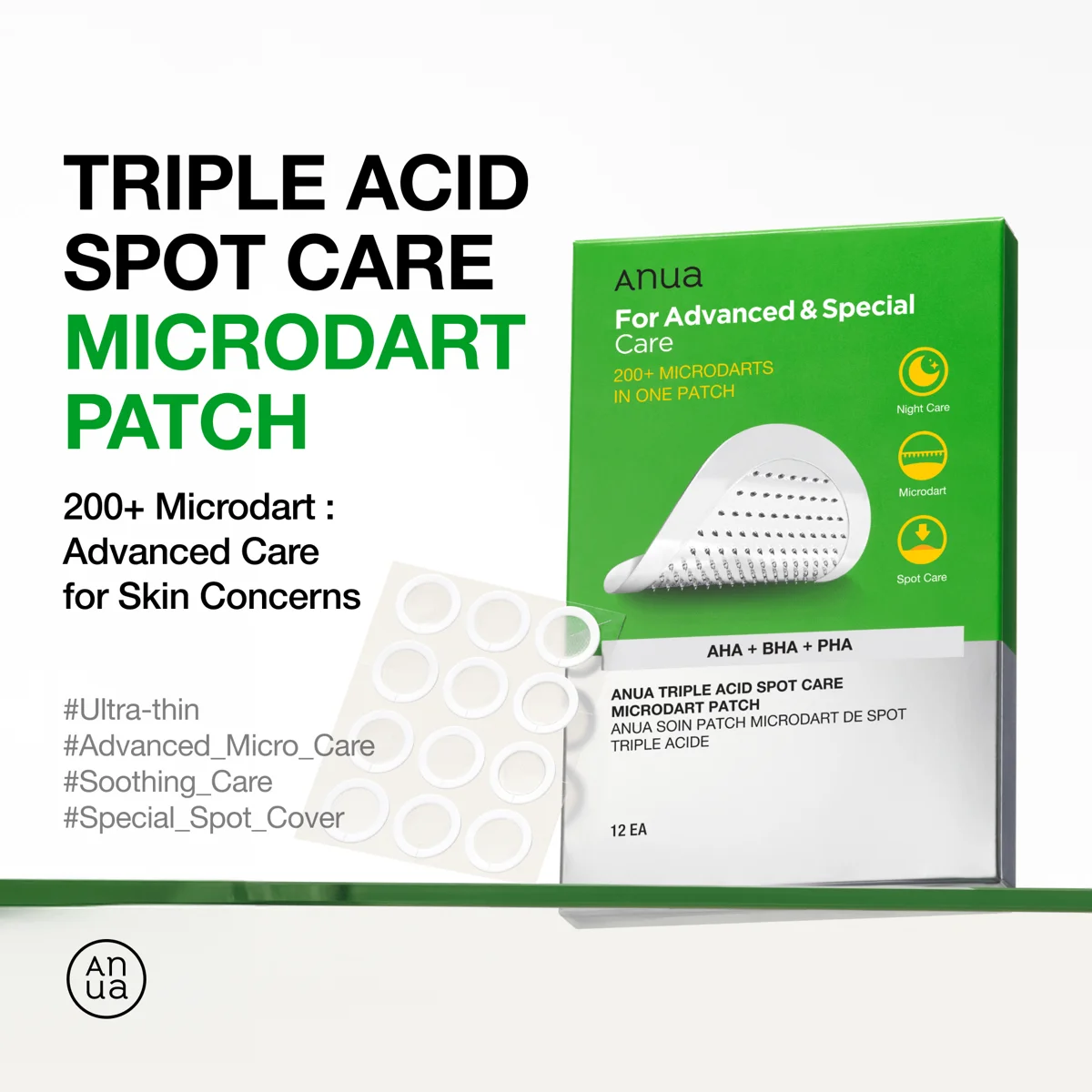 Anua Triple Acid Spot Care Microdart Patch 12 Patches