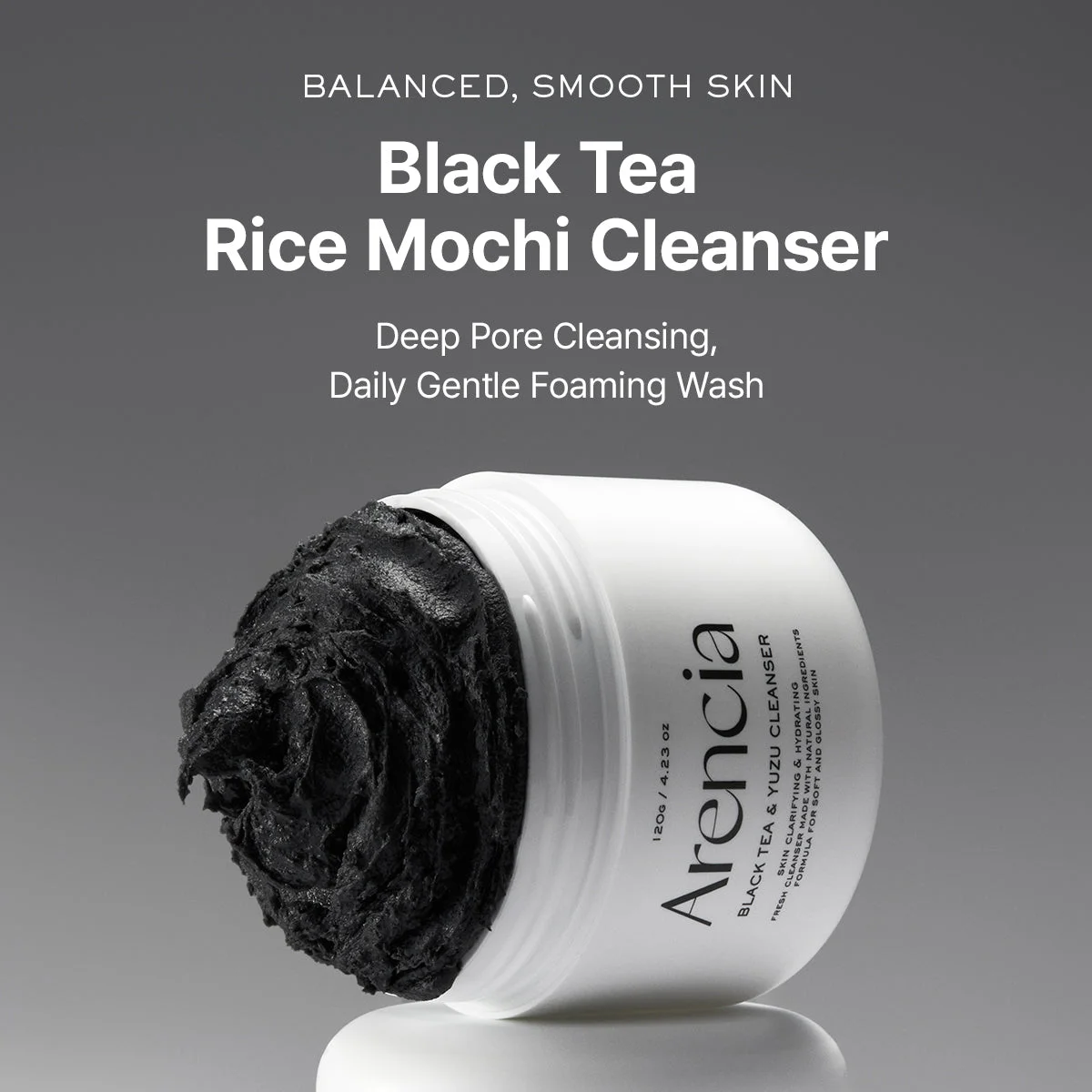 Arencia Black Tea Rice Mochi Cleanser 120 g