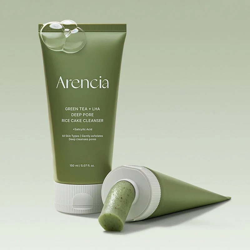 Arencia Green Tea + LHA Deep Pore Rice Cake Cleanser 150 g