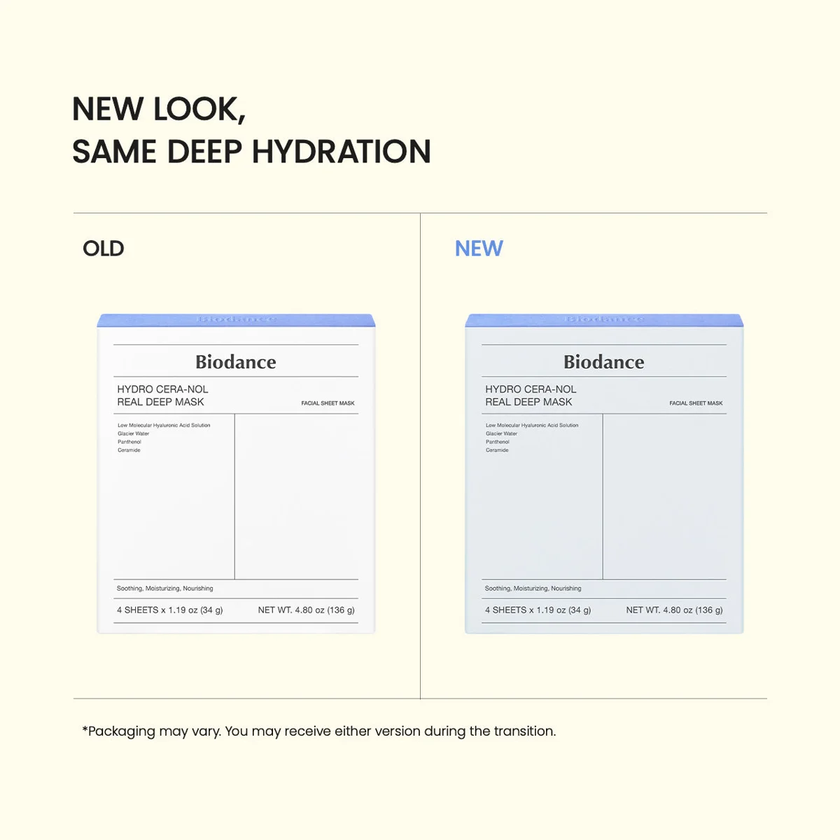 Biodance Hydro Cera-nol Real Deep Mask - 1 Box (4 pcs)