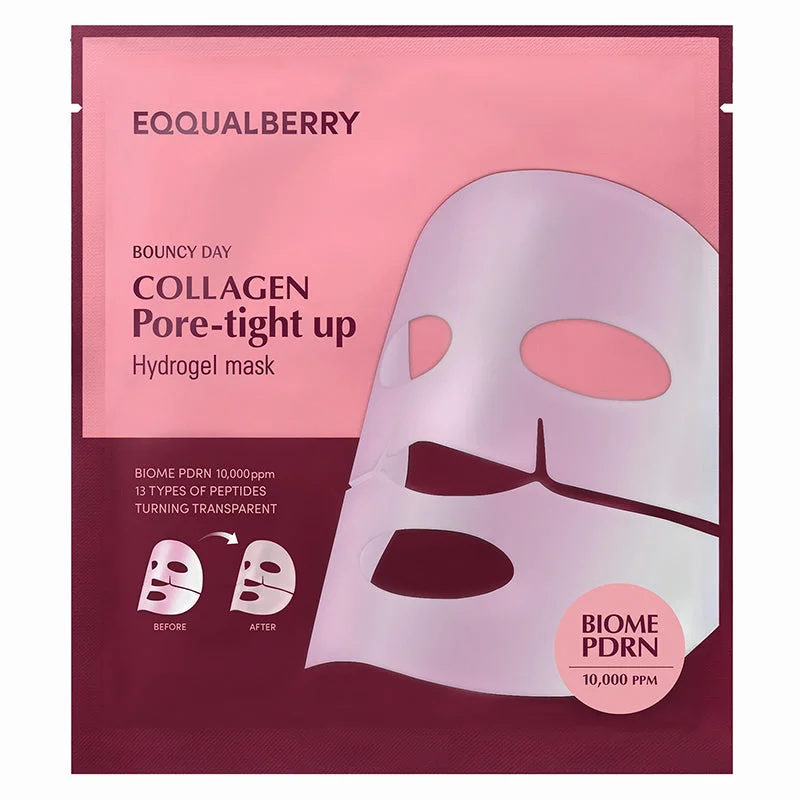 EQQUALBERRY Collagen Pore-Tight Up Hydrogel Mask Set 4 Sheet Masks