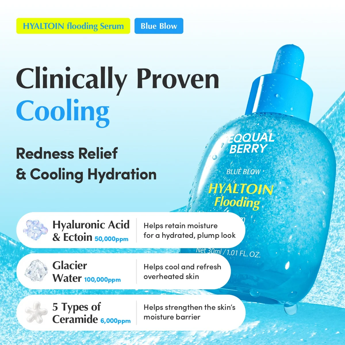 EQQUALBERRY Hyaltoin Flooding Serum 30 ml