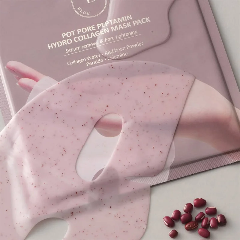 HEVEBLUE Pot Pore Peptamin Hydro Collagen Mask Pack 4 Sheet Masks