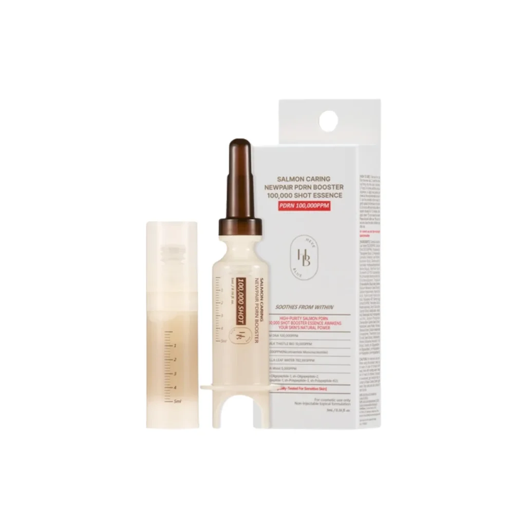 HEVEBLUE Salmon Caring Centella New Pair PDRN Booster 100,000 Shot Essence - 1 Set