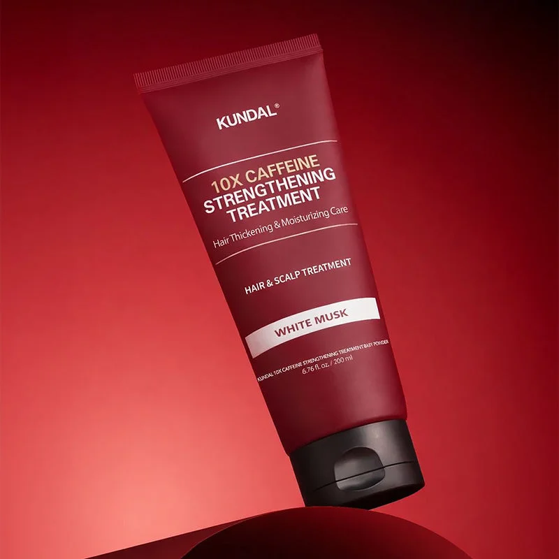 KUNDAL 10x Caffeine Strengthening Treatment — White Musk 200 ml