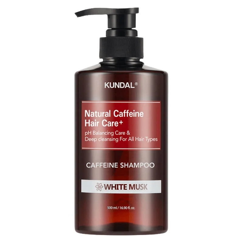 KUNDAL Caffeine Shampoo — White Musk 500 ml