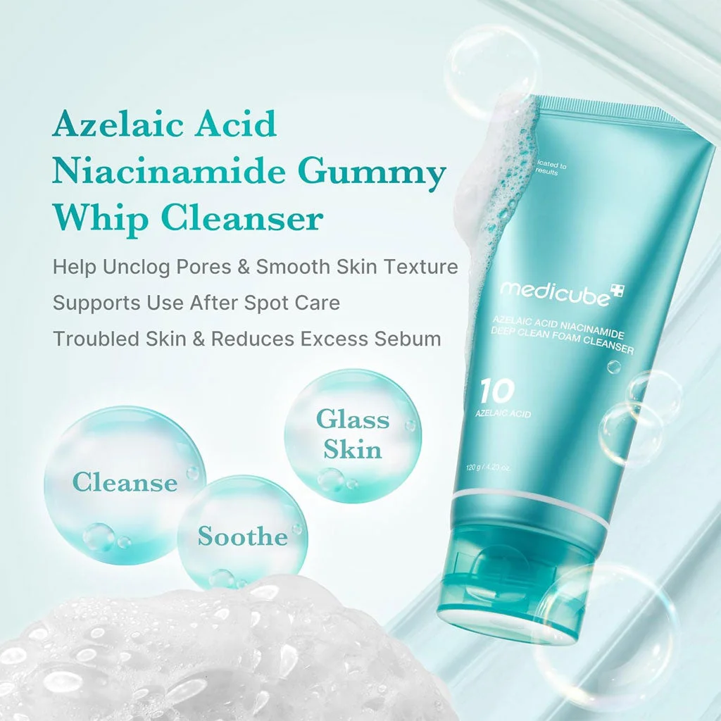 Medicube Azelaic Acid Niacinamide Deep Clean Foam Cleanser 120 g