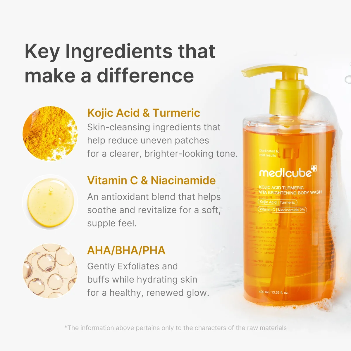 Medicube Kojic Acid Turmeric Brightening Body Wash 400 ml