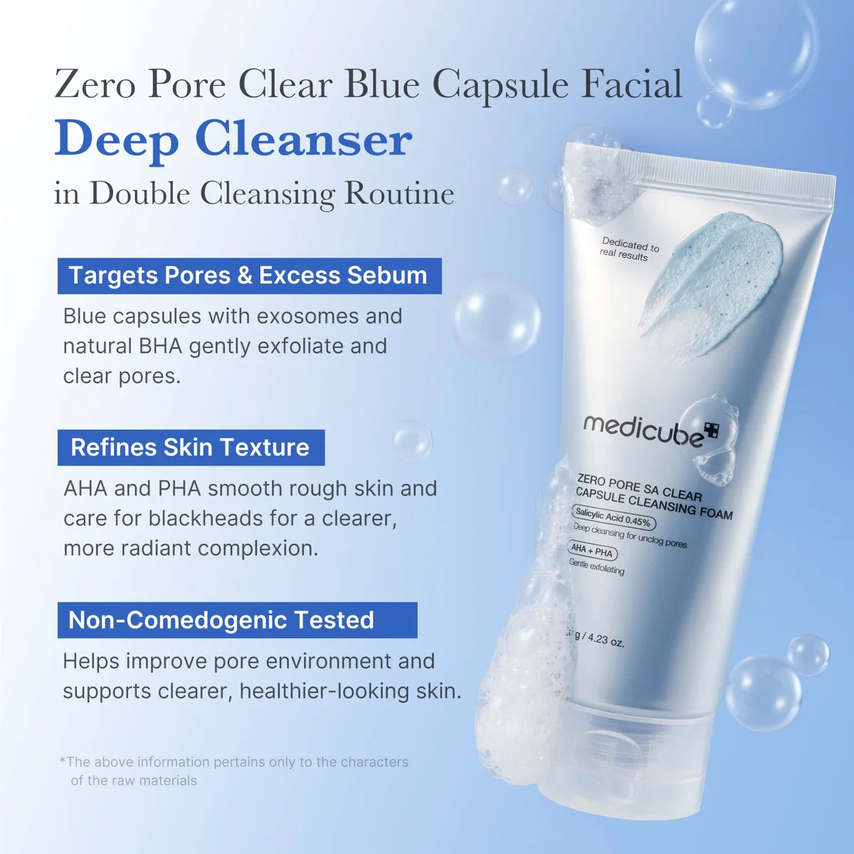 Medicube Zero Pore SA Clear Capsule Cleansing Foam 120 g