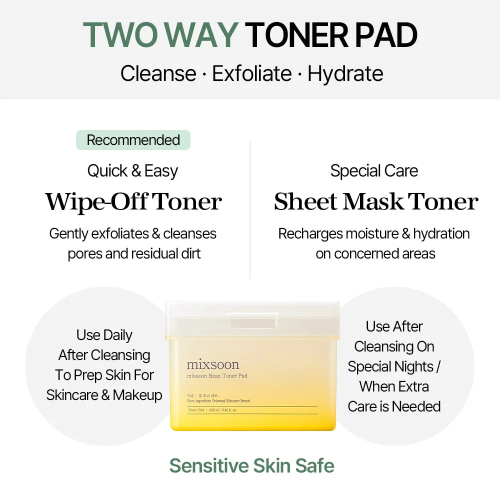 Mixsoon Bean Toner Pad 70 Pads