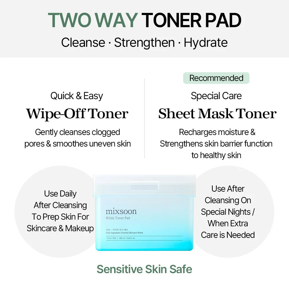 Mixsoon Bifida Toner Pad 120 Pads