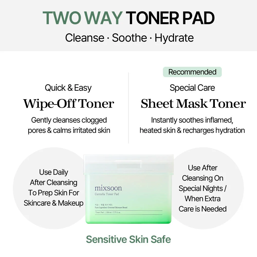 Mixsoon Centella Toner Pad 120 Pads