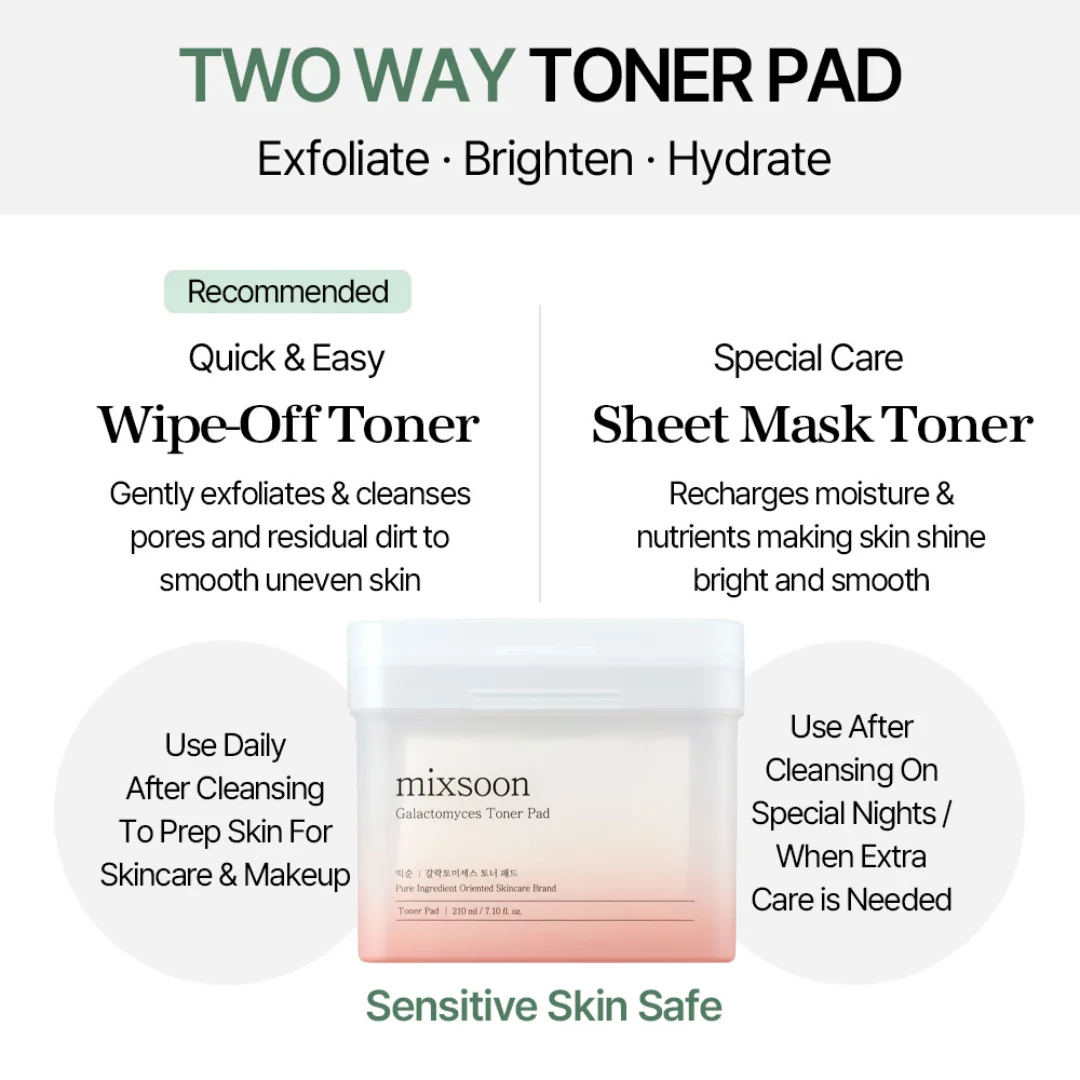 Mixsoon Galactomyces Toner Pad 60 Pads
