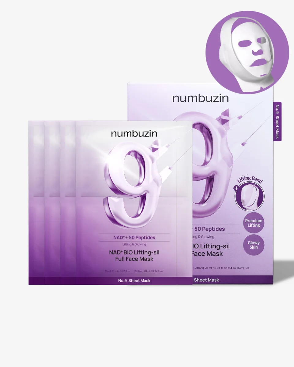 Numbuzin No. 9 NAD Bio Lifting-sil Full Face Mask 4 Sheet Masks