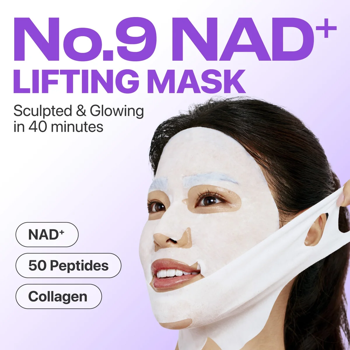 Numbuzin No. 9 NAD Bio Lifting-sil Full Face Mask 4 Sheet Masks