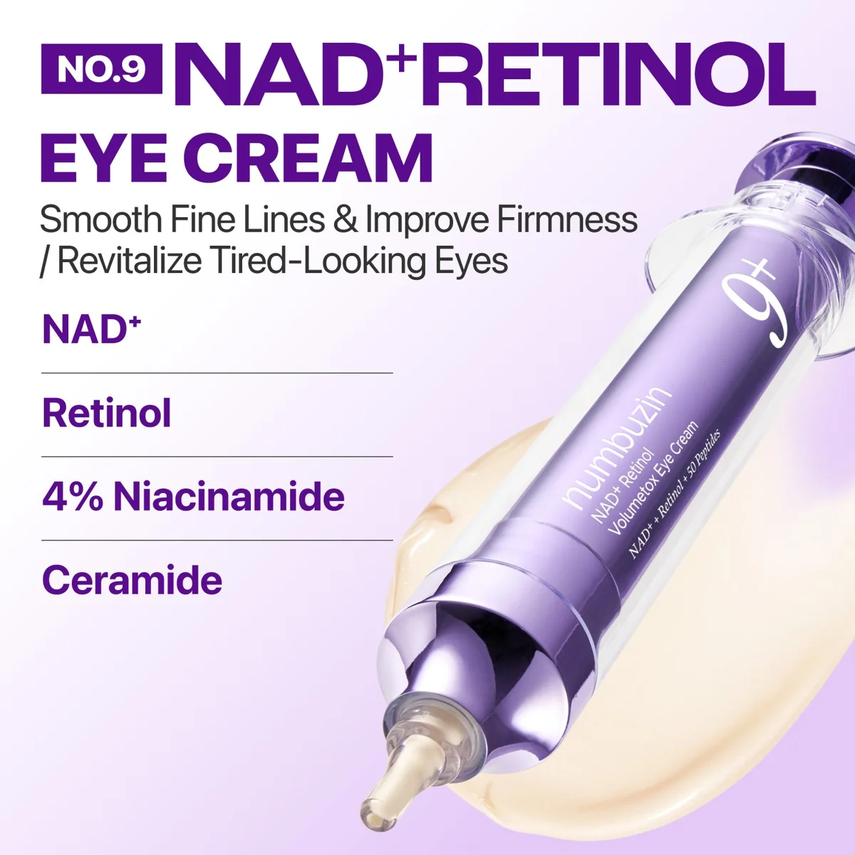 Numbuzin No.9 NAD+ Retinol Volumetox Eye Cream 10 ml