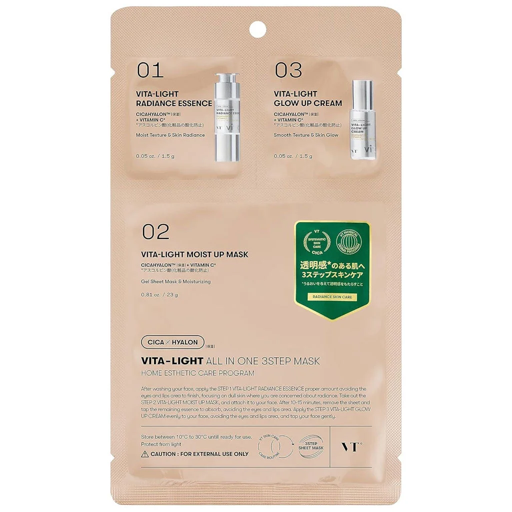 VT Cosmetics Vita-Light Reedle Shot All In One 3-Step Mask